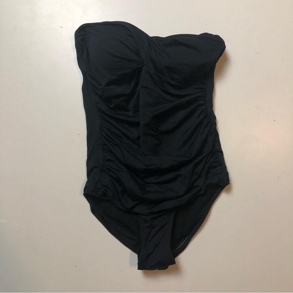 Dineila Brazil Womens Black One Piece Bathing Suit Small